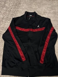 Air Jordan Nike Reißverschluss Jacke schwarz rot Jumpman Air Basketball Dri-Fit Herren Large - Bild 1 von 7