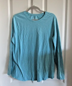 Hanes Live Love Farbe Damen X Large Aqua Blau Langarm T-Shirt - Bild 1 von 6
