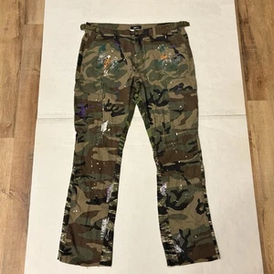 Nova Men Pants Mens 36 Camouflage Camo Paint Cargo Pant Casual 36x32.5 Inseam - Picture 1 of 9