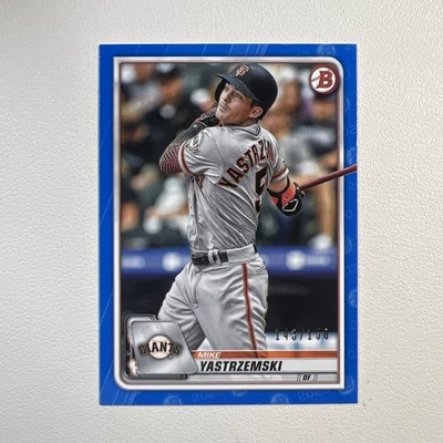 2020 Bowman - Mike Yastrzemski #92 Blue /150 - Image 1 of 3