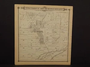 California Tulare County Map Traver Township 17 Dbl Sd 1892  !W12#69 - Picture 1 of 1