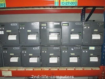 SATO CL408E Direct Thermal Transfer Label Printer PARALLEL REWINDER 41918,4 M - Bild 1 von 4