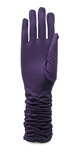 Purple Mid Arm Gloves for Party Prom Wedding 13" Long Stretch Style - Hey Viv - Picture 1 of 3