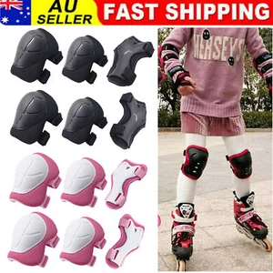 6x Kids Elbow Wrist Knee Pads Protective Gear Set Skate Roller Cycling Bike Gift - Picture 1 of 14