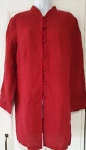 Womens East Wine Slit Sides Linen Silk Trim Ethnic Indian Boho Tunic Kaftan 14. - Picture 1 of 11