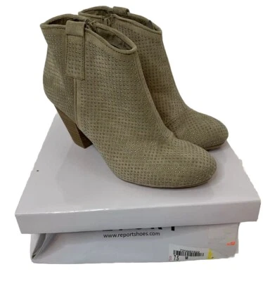 Report Botines Sin Cordones Taupe Plata Tachuelas Botas Talla 7.5 Festival Nuevos Foto 1 de 4