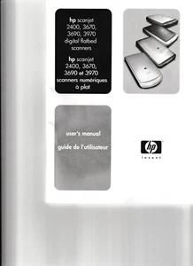 HP Scanjet 2400, 3670, 3690, 3970 Digital Flatbed Scanner User's Manual + Setup - Picture 1 of 2