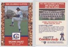 1989 Cracker Jack Columbus Clippers Police Balvino Galvez #4