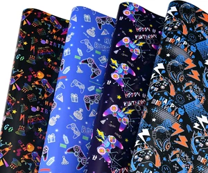 Gaming Birthday Wrapping Paper for Boys Girls, 6 Large Sheets Video Game Wrappin - Picture 1 of 6