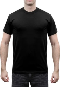 Rothco Solid T-Shirt Army Color Military Short Sleeve Poly/Cotton or 100% Cotton - Picture 1 of 37