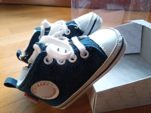 Scarpette alte neonato/a jeans con stringhe n. 17 - Foto 1 di 4