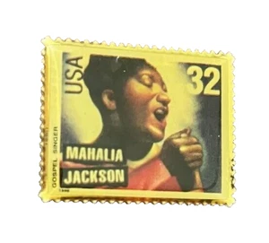 MAHALIA JACKSON Pin USPS Stamp Collection Gospel Black Heritage Scott # 3216 NIP - Picture 1 of 2
