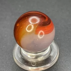 Akro Corkscrew/Patch Marble Rare Mossy Glass Marble Vintage Marbles 0.629” - Picture 1 of 12