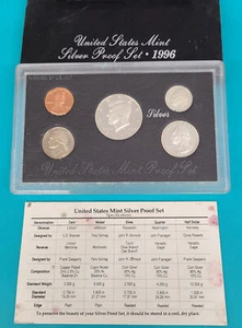 1996 U.S. Mint - Silver Proof Set - Original Government Packaging COA - Picture 1 of 4