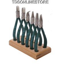 Wubbers Proline Series Pliers Set Of 6 With Wood Rack