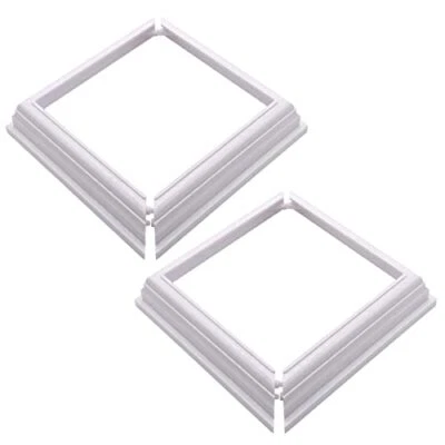 4 * 4 pulgadas 2 paquetes estilo dividido vinilo valla poste falda/color blanco PVC poste Foto 1 de 4
