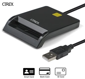 USB Smart Card Reader Common Access CAC ID IC ATM Bank Card Cloner Connector - Picture 1 of 10