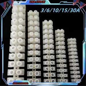 3-5Pcs Dual Wow 12 Position Terminal Strip Screw Barrier Block 3A/6A/10A/15A/30A - Picture 1 of 15