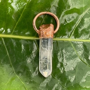 Copper Pendant Quartz Point Crystal Gem Handmade Jewelry Electroform Statement A - Picture 1 of 7