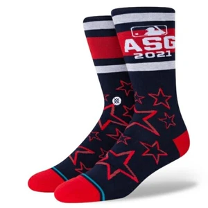 Calcetines Stance Adultos Azul Marino Rojo Crew Algodón MLB Béisbol All Star 2021 M 6-8.5 - Imagen 1 de 1