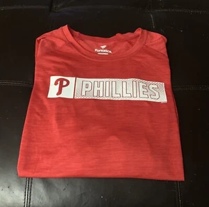 NWT Fanatics Philadelphia Phillies T-Shirt Mens Size 3XL XXXL Red Drifit OBB - Picture 1 of 8