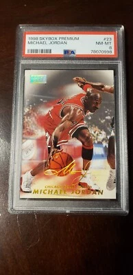Michael Jordan 1998 Skybox Premium #23 PSA 8 Bulls - Image 1 of 4