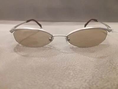 Jean Paul Gaultier JPG Vintage Half Rim Sunglasses 58-0047 Silver  Brown LNS - Image 1 of 4