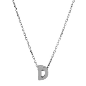 Mini collar delicado de plata de ley 925 con inicial pequeña letra D - minimalista - Imagen 1 de 1