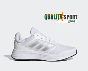 Adidas Galaxy 5 Bianco Argento Scarpe Shoes Donna Sportive Running G55778