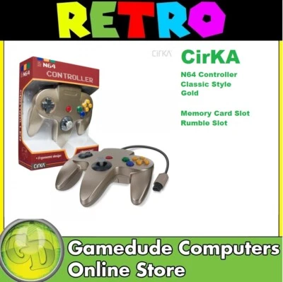 CirKA N64 Controller Classic Style GOLD   MODEL : M05786-GD   - [F05] - Image 1 of 4