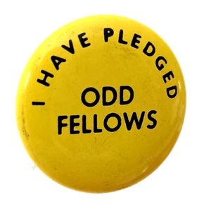 Fraternal Order 1950-60s Odd Fellows Tin Litho Button Pin NOS New - Picture 1 of 4