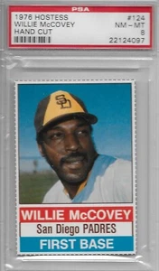 1976 HOSTESS # 124 WILLIE McCOVEY ☆HALL OF FAME☆ SAN DIEGO PADRES PSA 8 NM-MT - Picture 1 of 1