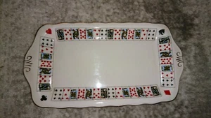 Large Vintage Sandwich Tray Cut For Coffee (Scalloped) by QUEEN'S China - Picture 1 of 3