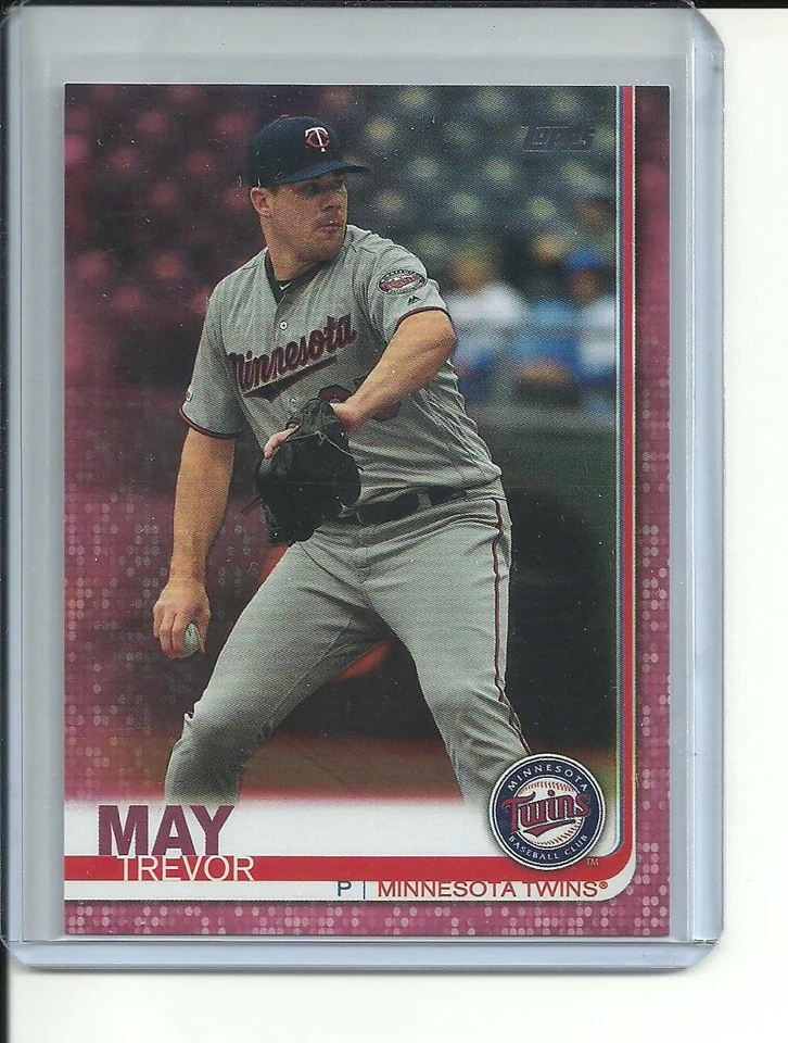2019 Topps Update Series Trevor May Mother's Day Pink #'d 42/50 - Image 1 of 1