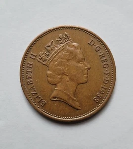 Raro 1988 NUEVO PENCE 2p Elizabeth II BT-218 - Imagen 1 de 2