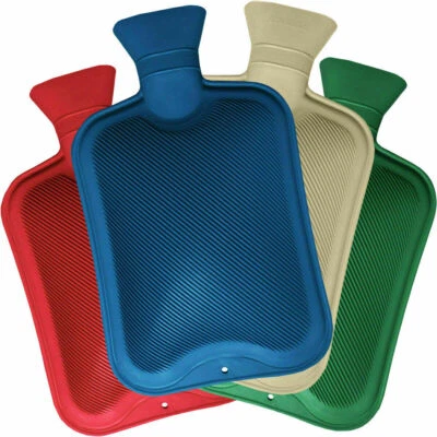 HOT WATER BOTTLE 2 LITRE LARGE NATURAL RUBBER WARMER SMALL 500 ML