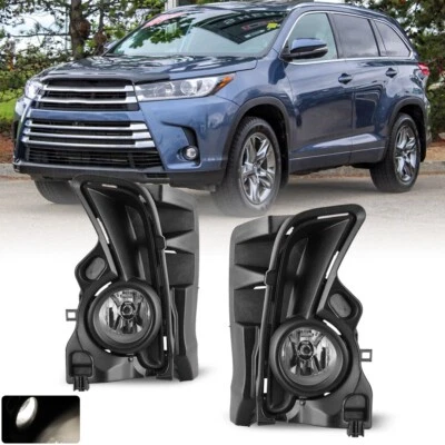Luces antiniebla transparentes para Toyota Highlander 2017 2018 2019 biseles luces de conducción Foto 1 de 4