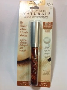 L'OREAL TRUE MATCH NATURALE MÁSCARA DE PESTAÑAS ENRIQUECIDA CON MINERALES NEGRA #800 NUEVA. - Imagen 1 de 1