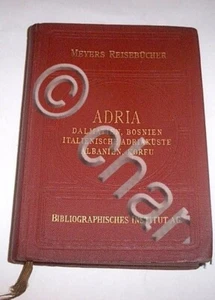 Meyers Reisenbucher - Adria Dalmatien Bosnien Albanien Korfu Italian - ed. 1930 - Foto 1 di 1