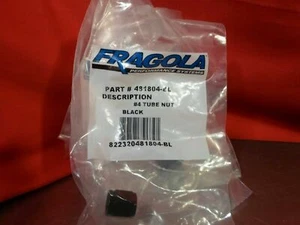 FRAGOLA 481804 Black ALUMINUM #4 Tube Nut Black 481804-BL - Picture 1 of 2