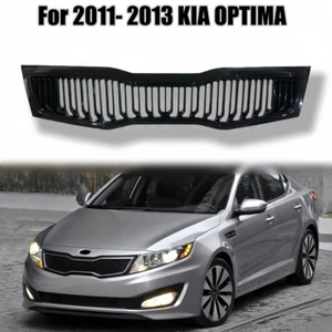 For 2011- 2013 Kia Optima K5 Full Black Front Bumper Upper Grille Radiator Grill - Foto 1 di 5