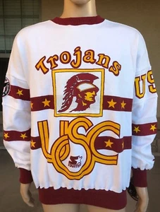 Neu mit Etikett Vintage USC Trojaner Südkalifornien Sweatshirt mit Rundhalsausschnitt Hongkong Large - Bild 1 von 12