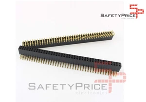 3x TIRA 40 PINES HEMBRA DOBLE ACODADA 90º 2x40 row soldar female pin header PCB - Imagen 1 de 2