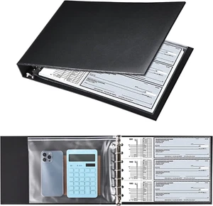 7 Ring Check Binder, 3-On-A-Page Business Checkbook Holder, 500 Checks Capacity - Picture 1 of 12