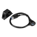 Car Dash Board Flush Mount USB Male to Type-C Female Socket Extensio Panel Cable