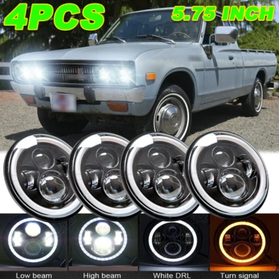 4PC For Datsun 620 Pickup 1972-1974 DOT 5-3/4 5.75" inch LED Headlights 6000k - Image 1 of 4