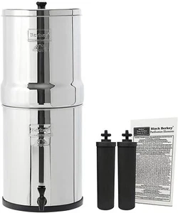 Nuevo filtro de agua Royal Berkey alimentado por gravedad con 2 distribuidores autorizados negros - Imagen 1 de 9