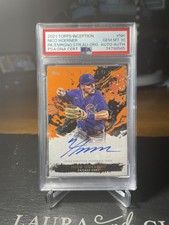 2021 TOPPS INCEPTION NICO HOERNER ORANGE AUTO PSA 10 CHICAGO CUBS /50