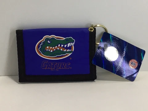 Florida Gators Keychain ID Wallet Zippered Coin Purse Licensed Football Cover