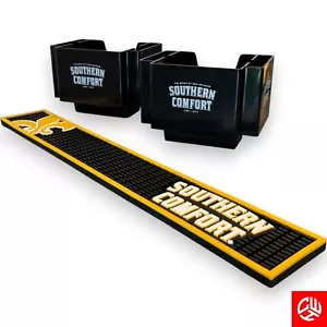 Southern Comfort Bar Mat Set with 2 Napkin & Straw Caddies - Bar Accessories - Picture 1 of 5